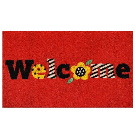 Configuracion 17 x 29 in. Piccadilly Welcome Rectangular Doormat Multi Color CO3360627